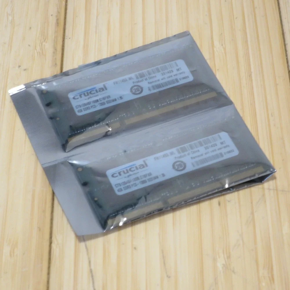 (2x) CT51264BF160B.C16FKR CRUCIAL LAPTOP MEMORY 4GB DDR3 PC3-12800 (8GB total)